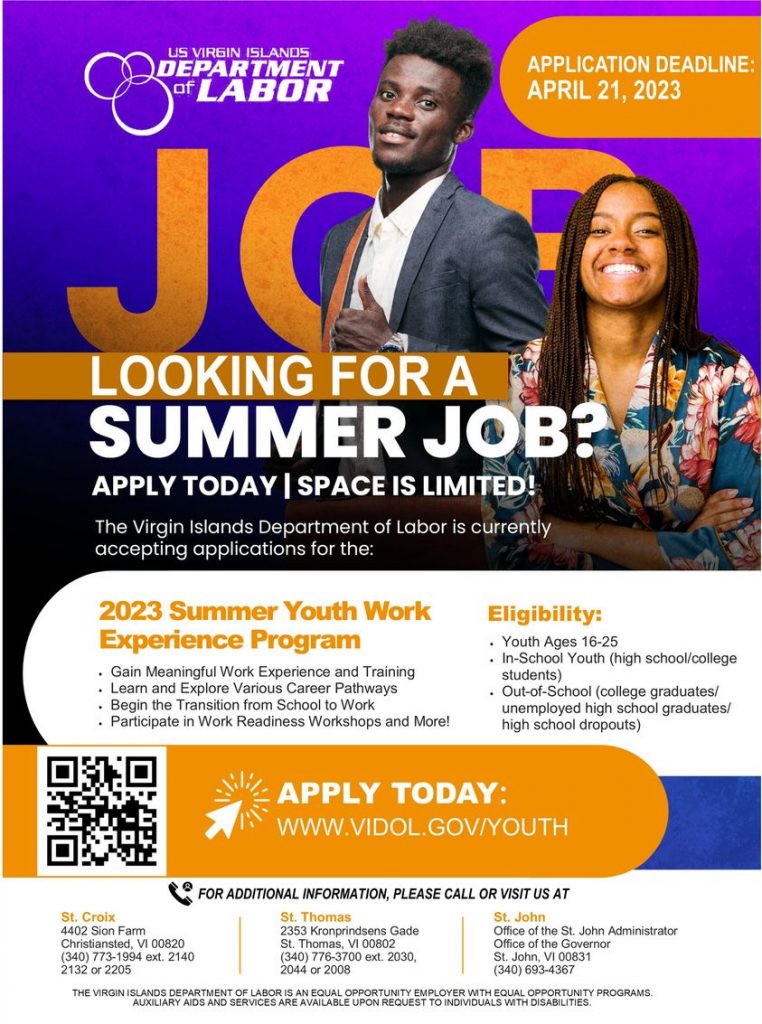 2023 Summer Youth Work Experience Program – Virgin Islands Department ...